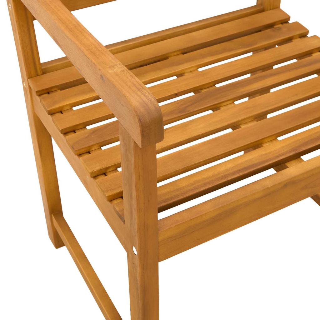 Garden Chairs 4 Pcs Natural Solid Acacia Wood