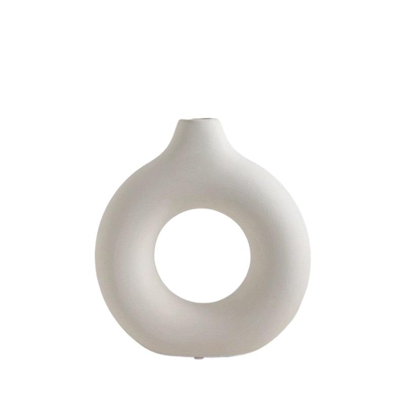 Nordic Witte Bloemenvaas Ontworpen Plastic Plantenpot Bloemenknop Fles Bloemstuk Displayfles Woonkamer Decor