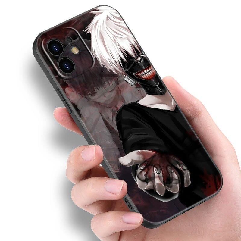 

Чехол для телефона с изображением аниме «Токийский гуль» для Apple iPhone 14 13 12 Mini 11 Pro Max 7 8 XR X XS 7 8 Plus SE 2020 2022, черный мягкий чехол iPhone 14 Pro Max