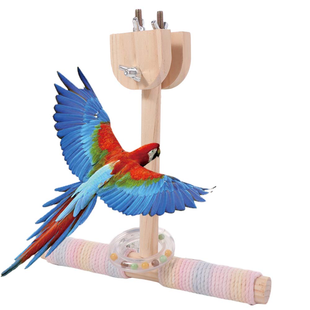 Bite Resistant Wood Parrot Swing Wear-resistant Bird Cage Decoration  for Parrots Parakeets