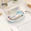 Multifunctional Pencil Case Case Large Capacity Adjustable Bag Retractable Stationery Storage Scratch