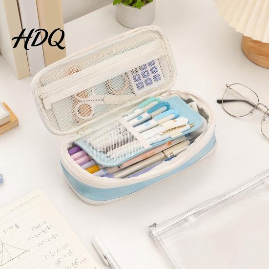 Multifunctional Pencil Case Case Large Capacity Adjustable Bag Retractable Stationery Storage Scratch