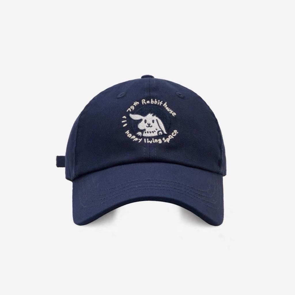 Hat Women Sweet Cute Rabbit Embroidered Baseball Hat Couple Street Korean Couple Versatile Soft Top Baseball Cap Summer