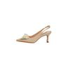 Summer pointed sandals women's 2025 new small man shallow mouth lady style flower high heels stiletto mother shoes tide