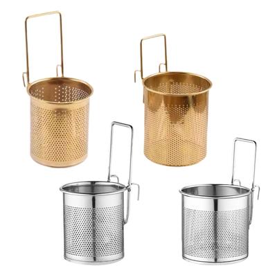 Spaghetti Pasta Strainer Pasta Basket Easy To Clean Rustproof with Handle Deep