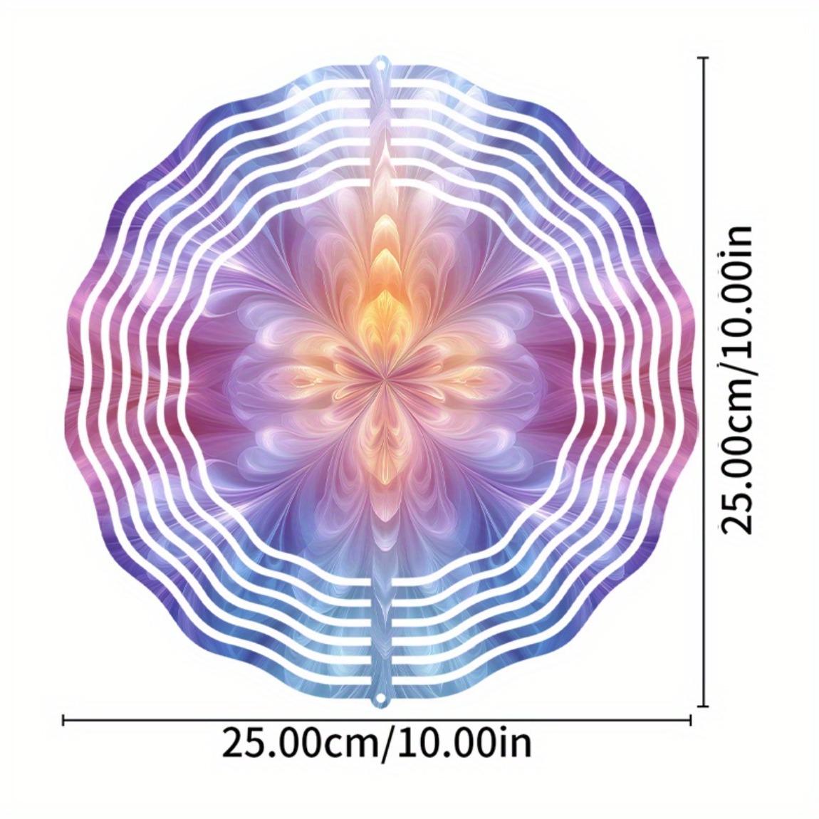 

10-дюймовый богемный мандала колокольчик ветра, не требует батареек, с вращающимся на 360 градусов крючком для декора сада и патио. Идеальный праздничный подарок для семьи 01A