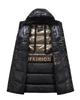 Black Gold Goose Down Long Coat - Unisex Winter Over-Knee Jacket for Extreme Cold