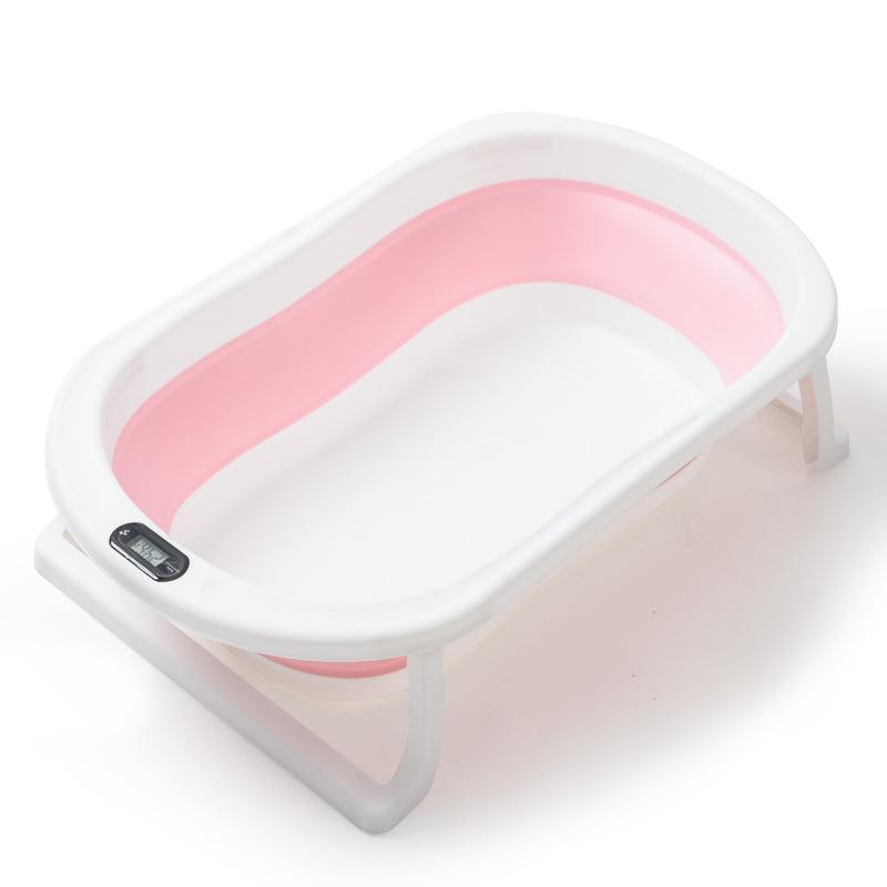 Folding Bathtub Children Lying Electronic Temperature Bath Tub Barrel Oversize Baby Newborn Supplies Baby Bath Universal
