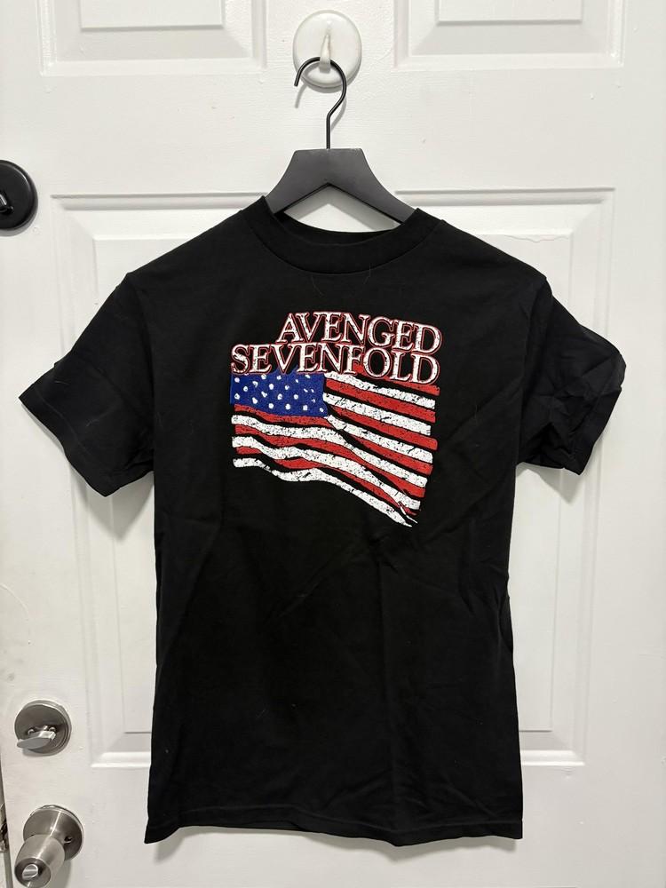 Vintage Avenged Sevenfold Shirt Mens Small Black Band Tee Cinder Block Punk Alt Unisex T-Shirt S