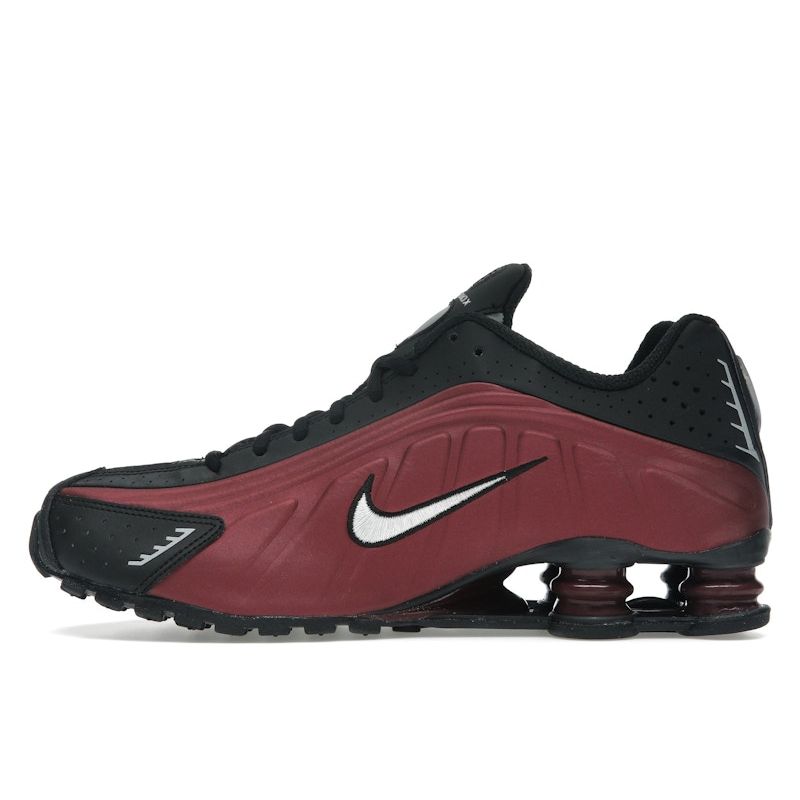 Nike Shox R4 Fekete Csapatpiros Női Sneakerek Metál-Ezüst AR3565-009