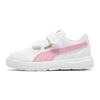 Puma Evolve Court V Comfortable Durable Fashion Sports Versatile Low-Top Skate Shoes Kids Sneaker White Pink 389145-05