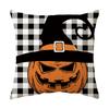 17.7*17.7in Halloween Pillow Set  Cushaw Head Series Linen Material Halloween Pillow Cover (Without Pillow Core)