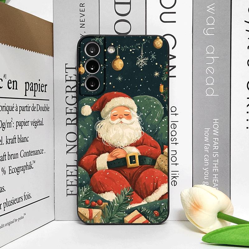 Frohe Weihnachten Baum Weihnachtsmann Muster Handyhülle für Motorola Moto Edge 50 Fusion 40 30 Neo G34 E14 G75 X40 G85 G54 Pro Hülle