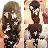 Women Bendable Faux Pearl Flower Wedding Party Bridal Headband Tiara Headwear