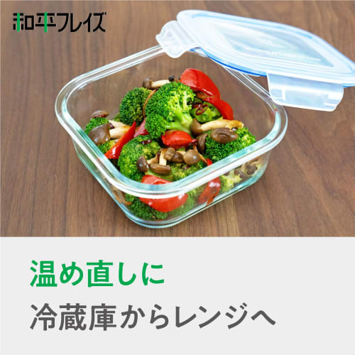 Wahei Freiz Kachikore Microwave and Freezer Heat-Resistant Glass Container, 800ml, RE-7472