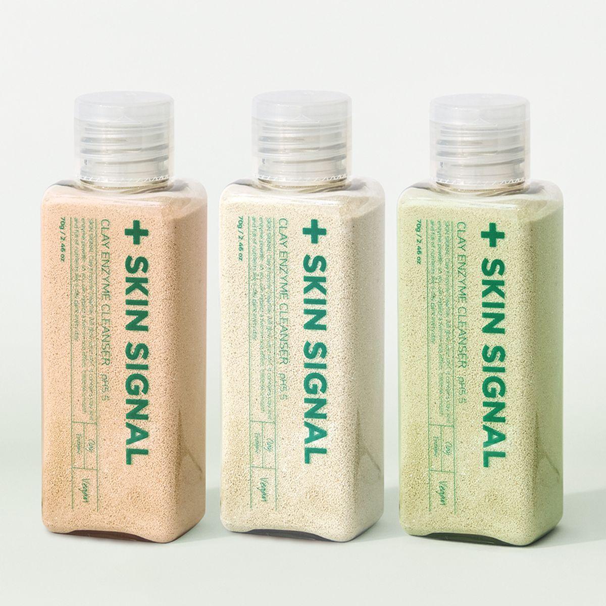 [Enzyme Cleanser 3-Piece Set] Pink + White + Green + Pack Brush + Pack Bowl