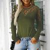 Autumn and Winter Hollow Hot Diamond Long Sleeves Women's T-shirts