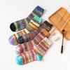 5 Pairs of Female Autumn and Winter Thick Warm Ethnic Rabbit Wool Socks