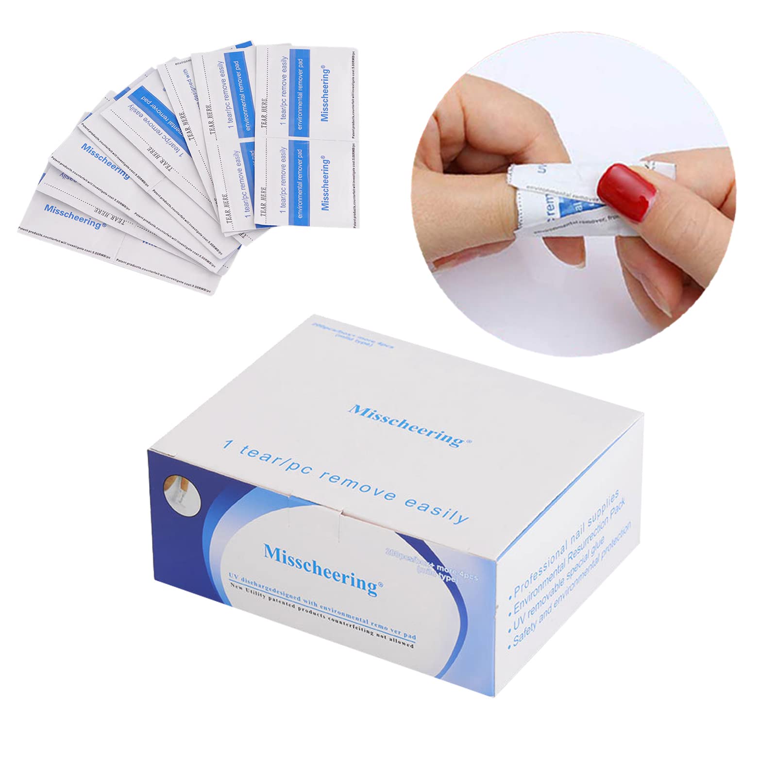 Chimoto Easy Gel Nail Remover 100pcs Gel Nail Removal Cotton Gel Nail Remover