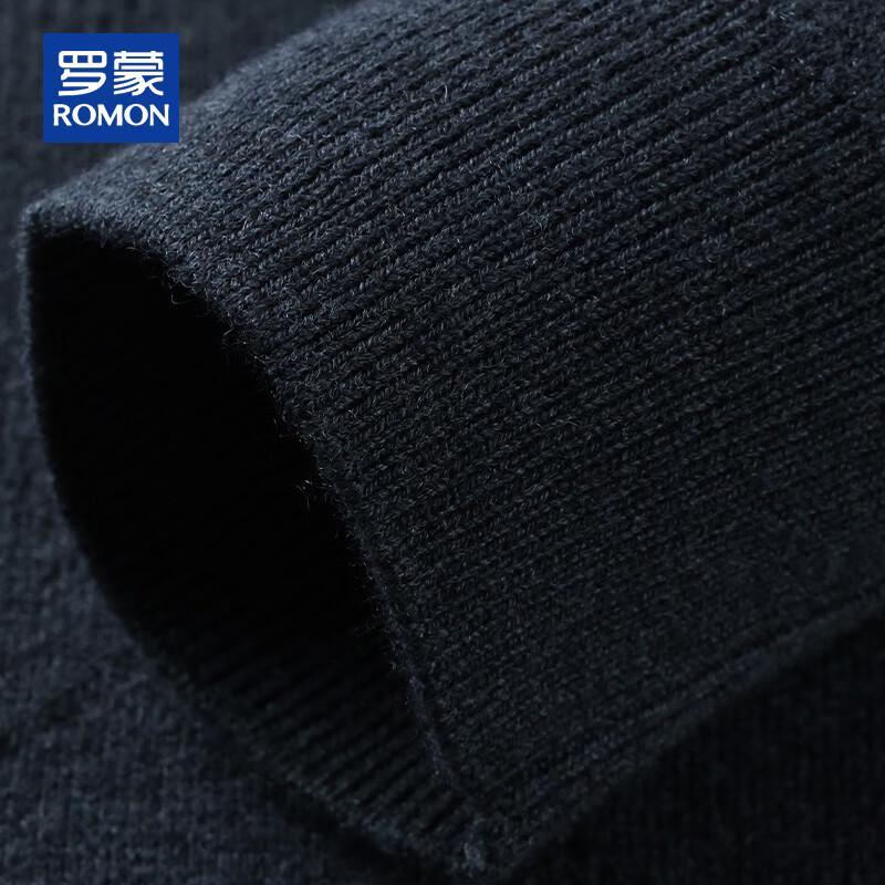 ROMON Men's 100% Pure Wool Polo Sweater