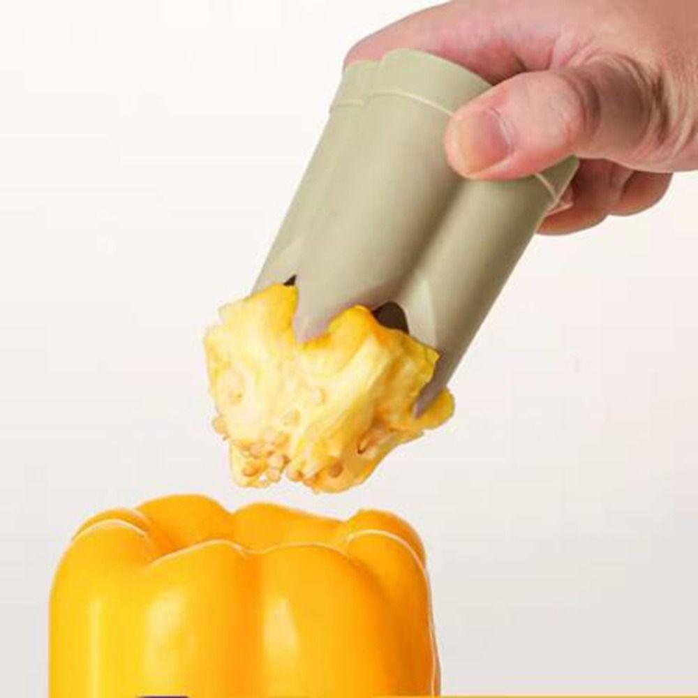 Food Grade Colored Pepper Corer Twist Pepper Core Remover Vegetable Coring Tool  Tomato