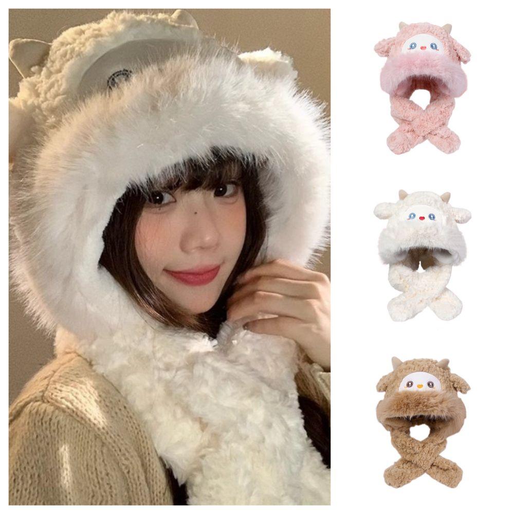Warm Little Sheep Plush Hat Cartoon Lei Feng Cap Creative Ear Protection Hat  Girls