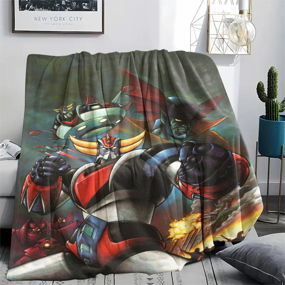 1 Stück Grendizer Goldorak Druck Flanelldecke, Hohe Qualität, Bequem für alle Jahreszeiten, Heimdekoration, Wärme und Komfort, Perfekt für Weihnachtsgeschenke 51