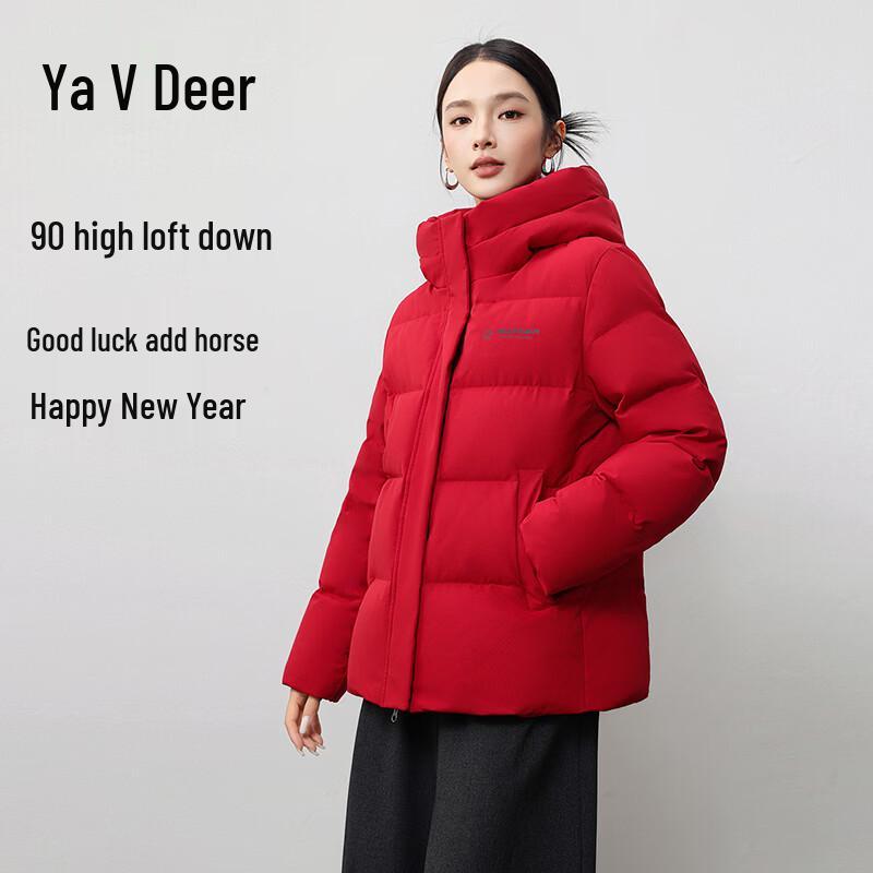 Yalu Women s Hooded Short Duck Down Jacket L