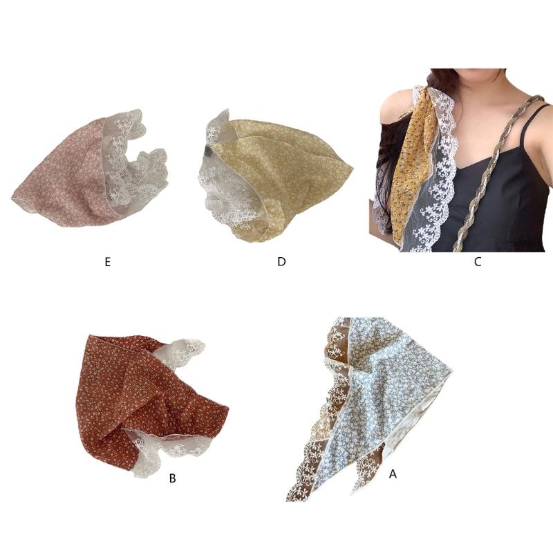 Soft Comfortable Lace Trim Hairband Sheer Hair Scarf Suitable for Female All Age
