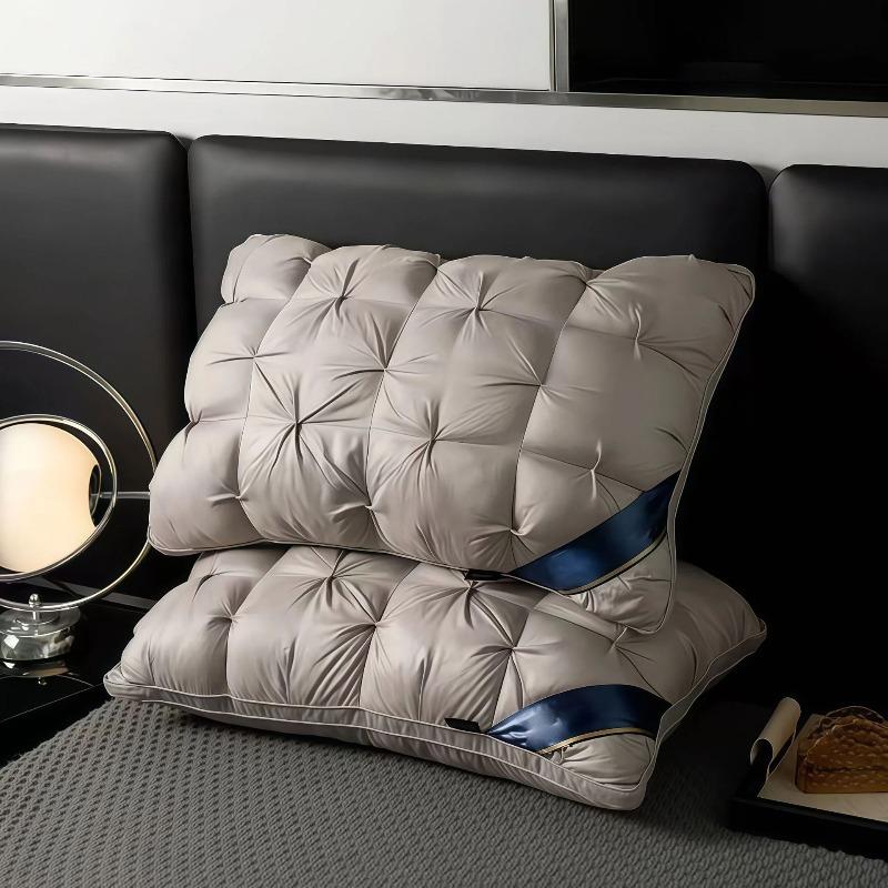1pcs 48x74cm Spiral Patterned Star Rated Hotel Home Pillow - Soft Ventilate Support Bed Pillows Suitable for Single Bed Pillows In Dormitories