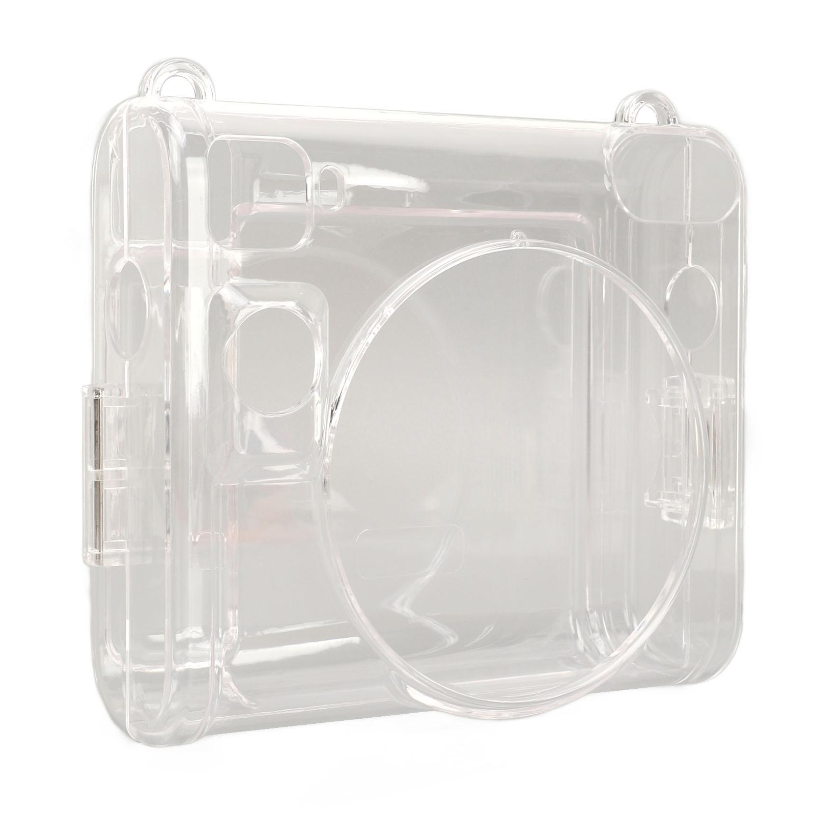 

Instant Camera Case Protective Cover Clear Hard Shell with Adjustable Detachable Strap Instant Camera Accessory for