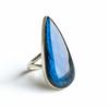 Blue Labradorite Ring, 925 Solid Sterling Silver, Minimalist Statement Cocktail Ring, Womens Ring, Gift for Her