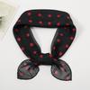 Retro Polka Dot Montage Chiffon Square Scarf Women Soft Hairband Neckerchief Hijab Lady Headband Foulard Bag Ribbons Kerchief