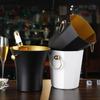 European Stainless Steel Ice Bucket Beer Red Wine Juice Drink Cooler Bar Family Party Champagne Ice Bucket Bar Wine Accessories
