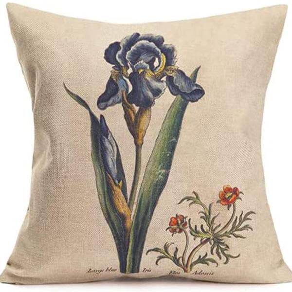 Popular Green Plant Linen Pillowcase Modern Simple Home Sofa Living Room Pillow Cushion