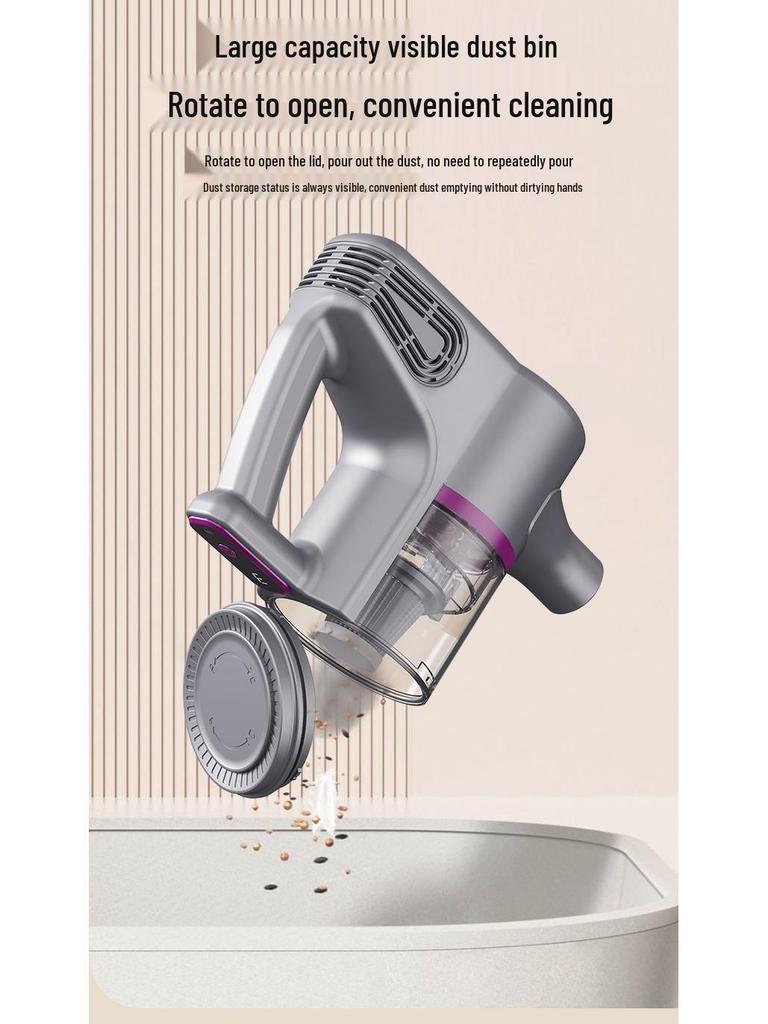 Portable Handheld Wireless Vacuum Cleaner with Strong Suction for Home and Car Use