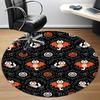 1PC Halloween Cats Office Round Area Rug, Mat Suitable For Office, Under Office Chairs Bedroom Living Room Home Decor, Room Deco