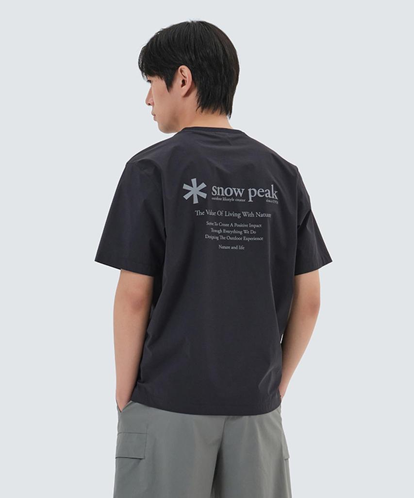 Woven Short Sleeve T L DNV Short Sleeve [Snow Peak] Thin-tech T-shirt