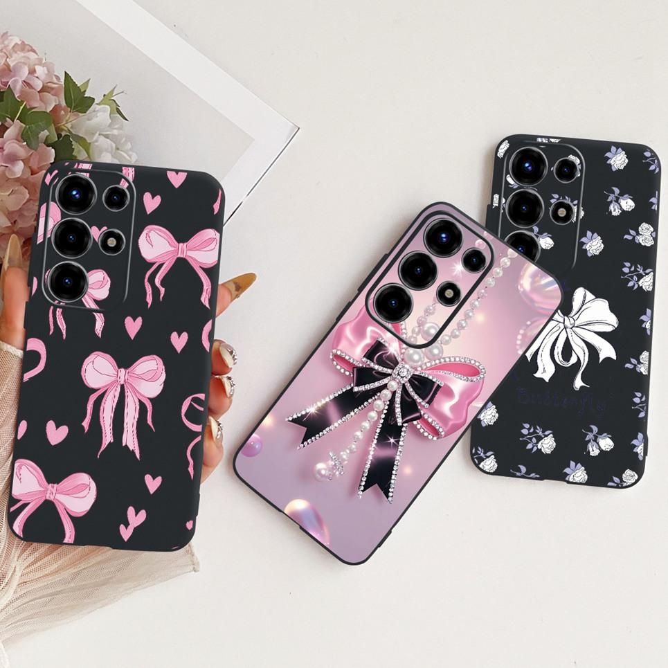 Bow Love Heart Pattern Cute Cat Phone Case For Itel Super 26 Ultra S26 Ultra S688LN Casing Soft TPU Silicone Shockproof Cover