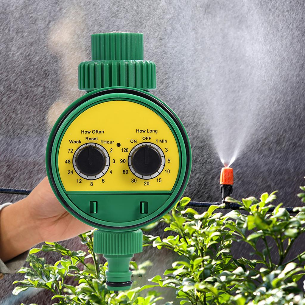 Irrigation Timer,Two   Electronic Watering Timer 16 Times Daily Waterproof Electric NaIntelligent Irrigation Timer for Roof Garden