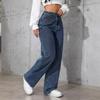 Women's Casual Fashion Striped Floor-Mopping Straight Pants Casual Pants