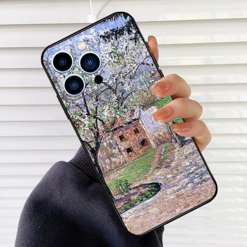 

Claude Monet Garden Lotus Phone Case For iPhone 17 16 15 14 13 12 11 Pro Max mini 15 16 Plus 16e 17 Air Cover Fundas iPhone 13Pro MAX