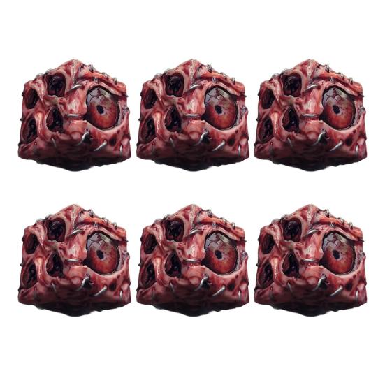 Eye of Fate Dice Resin Realistic Eyeballs Dice Collectable Spooky Pocket Dice Gift for RPGs Fans Dark Aesthetic Lovers