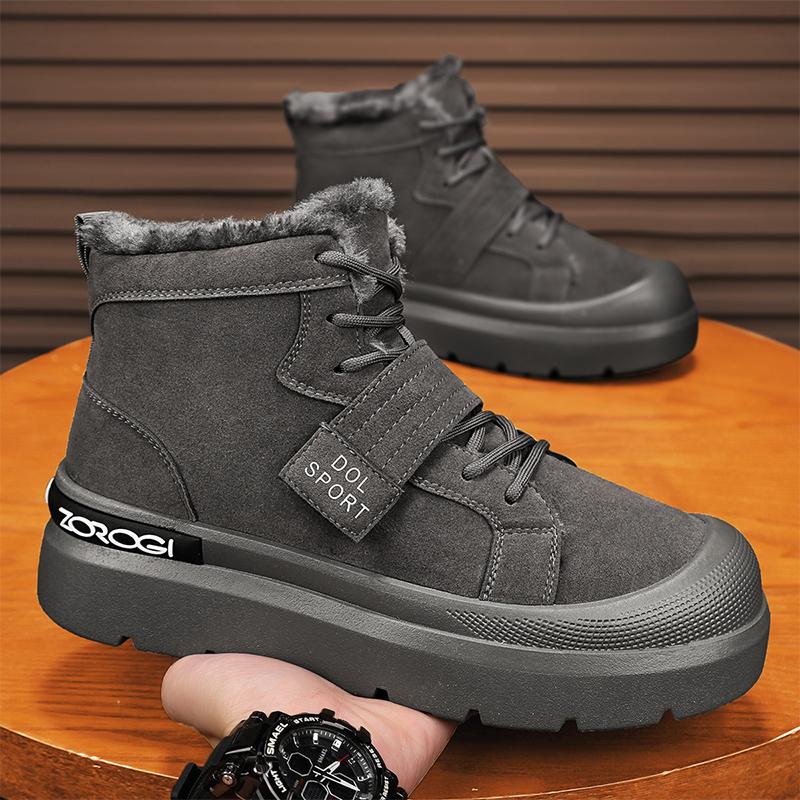 Winter Boots for Men Warm Fur Men's Sneakers Soft and Comfortable Sports and Leisure Wear-resistant Non-Slip New Ankle Boots