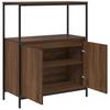 Bathroom Cabinet with Shelves Brown Oak Effect 76.5 X 35 X 95 Cm