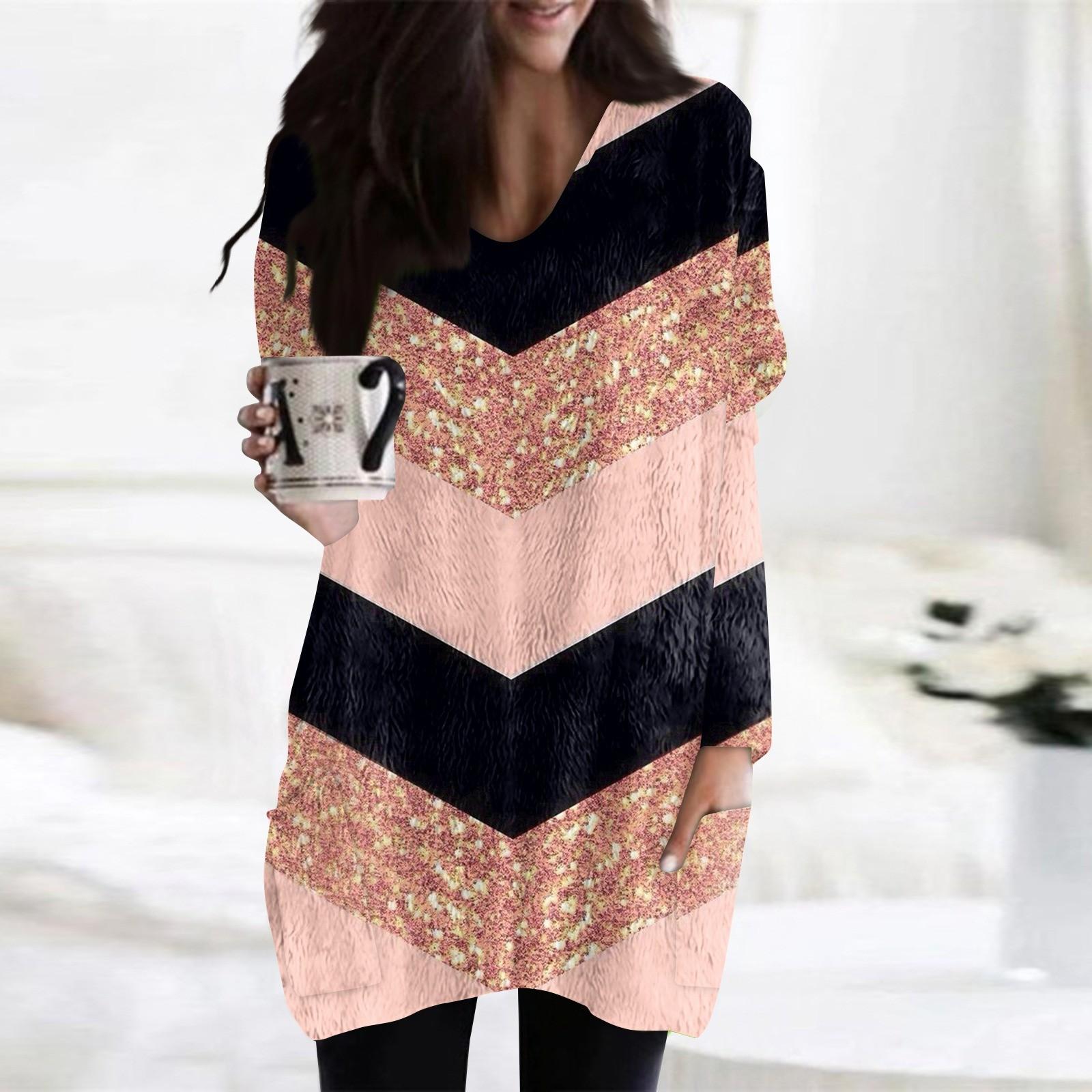 

Женская зимняя одежда Женская толстовка с длинным рукавом из французского кашемира с принтом M розовый