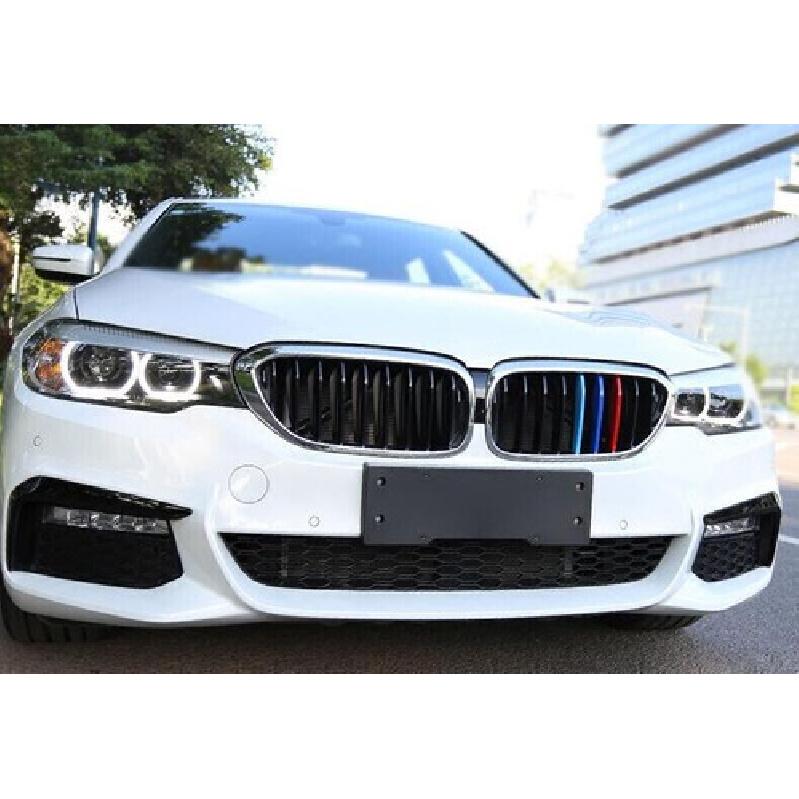 For BMW 5 Series M5 2018-2023 3-Colors Front Center Mesh Grille Grill Strip Trim