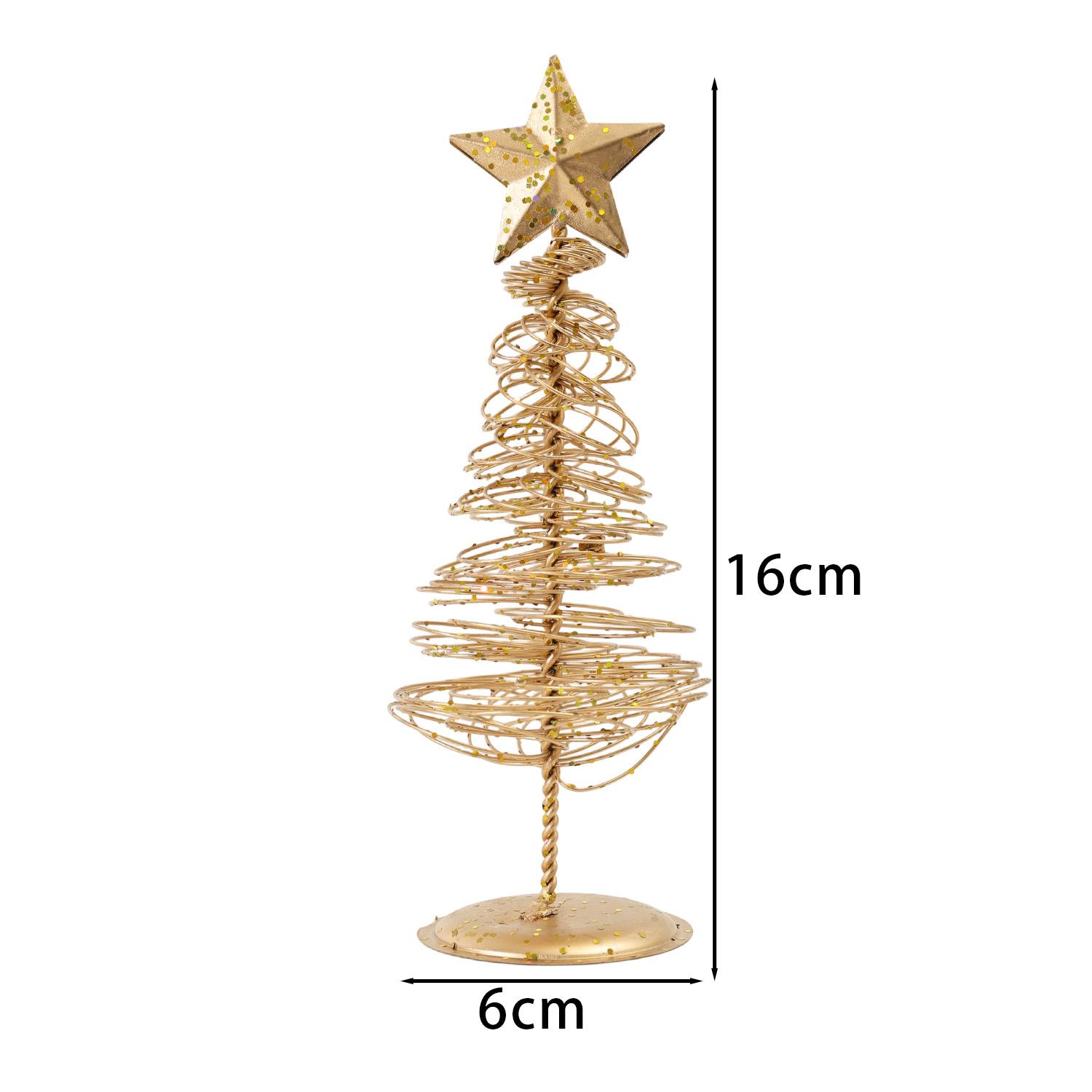 

3 стиля Золотое Рождественское украшение для елки Сделай сам Настольный реквизит Железная пентаграмма Подарки Вечеринка Дом Мини Линии Украшение для рождественской елки as picture