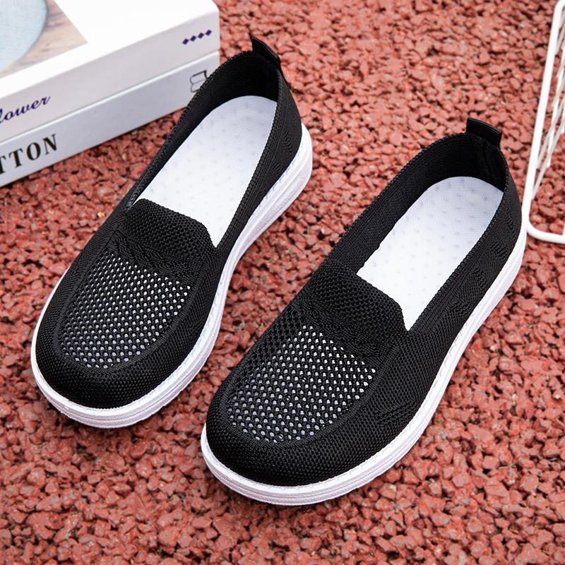 Summer new Beijing cloth shoes women's mesh breathable women's casual shoes soft sole comfortable mesh shoes flat shoes