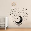 Gwiazda i Księżyc W Wodnym Lustrze Naklejki Ścienne Pokój Dziecięcy Dekoracja Ścienna dla Niemowląt Wodoodporne Odporne na Wilgoć Naklejki Łazienkowe